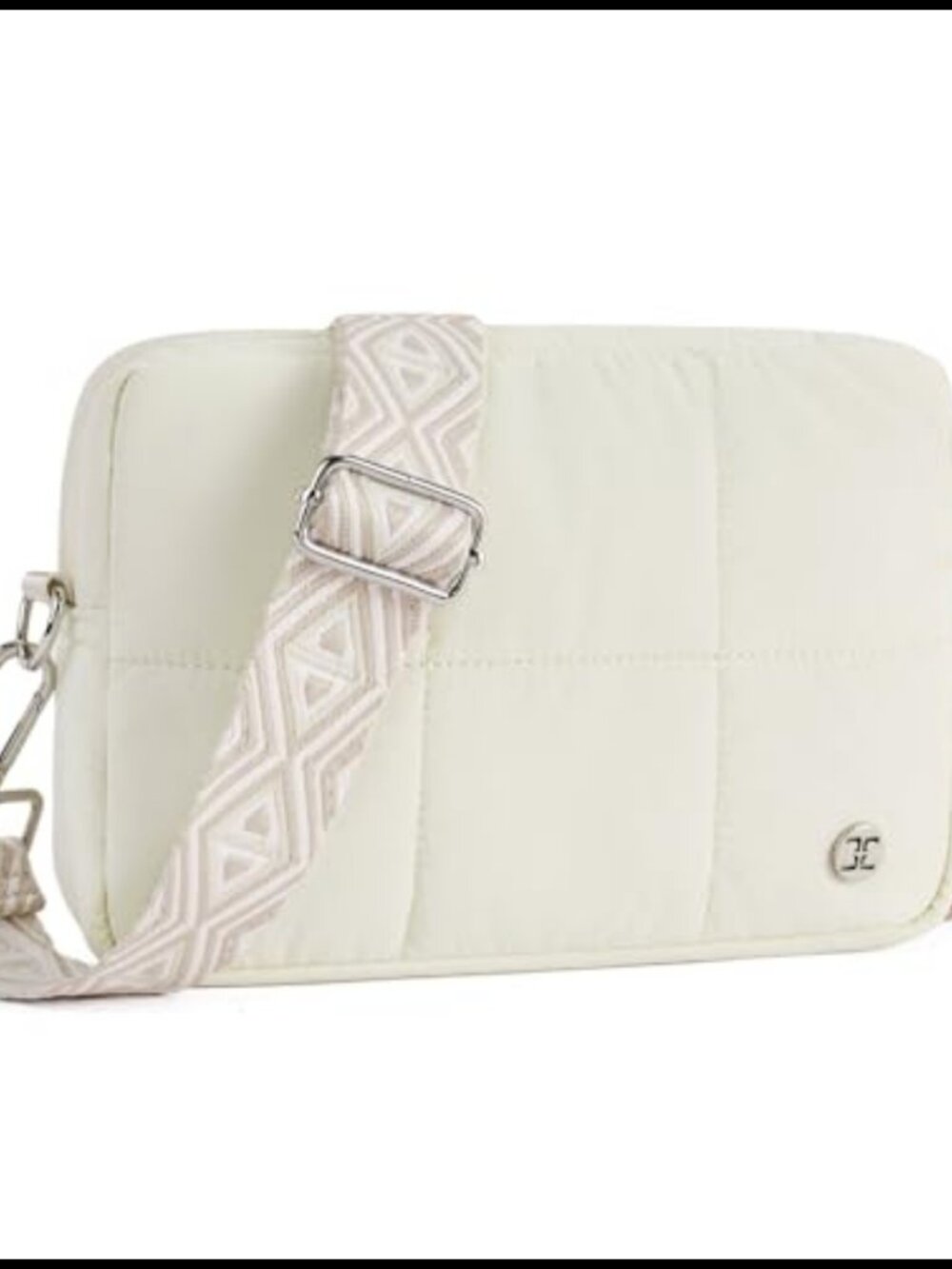 Quilted Crossbody Bag with Guitar Strap Adjustable Shoulder Purse